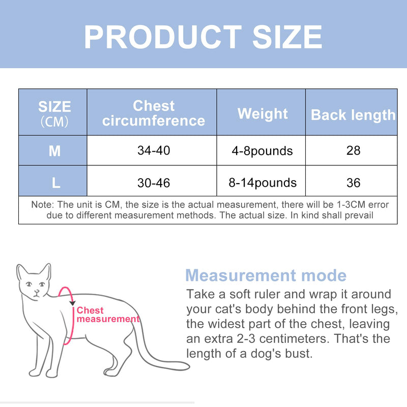 Recovery Suit Cat, Cat Bodysuit After Surgery, Cone E Collar Alternative, Pet Surgery Suits, Puppy Protective Clothing, Cat Surgical Recovery Suit for Abdominal Wounds or Skin Diseases (M, Pink) M - BeesActive Australia