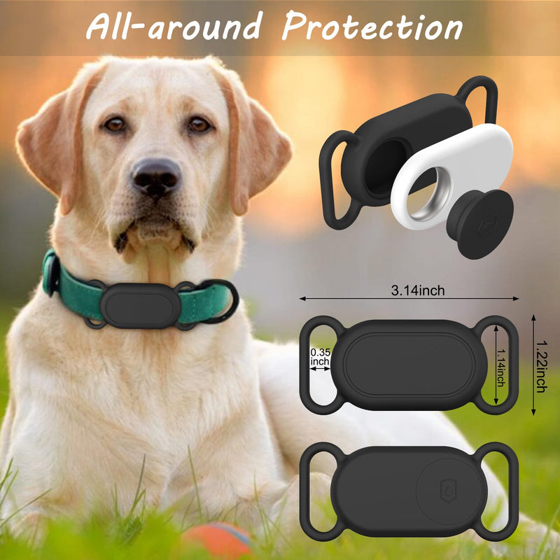 ZGCE Silicone Case for Samsung Galaxy SmartTag2 Case, Dog Collar Protective Case, Galaxy SmartTag 2 Cat Collar Case, Waterproof Loss-Proof Pet GPS Tracker Cases, Black - BeesActive Australia