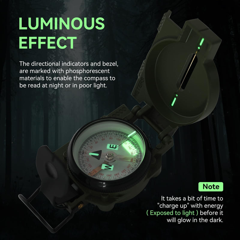 Compass Hiking Survival, Wilderness Survival Compass for Kids- Magnetic Gear Set Navigation Map- Backpacking Camping Hunting Survival Green-2G - BeesActive Australia