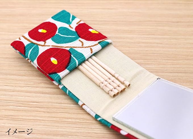 Keisuu Yumeji Hand Mirror, Foldable, Compact, Etiquette, Portable, Includes Toothpick, Japanese Pattern, Fashionable Mirror, Camellia, Made in Japan -  Australia