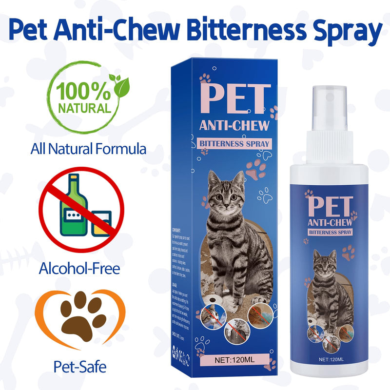 Cat Deterrent Spray. Cat Repellent Indoor for Cat and Kitten. Effective Cat Repellent Spray Training Aid for Furniture, Curtain, Sofa, Floor, Plant and More. Safe for Indoor & Outdoor Use. 120ML blue - BeesActive Australia