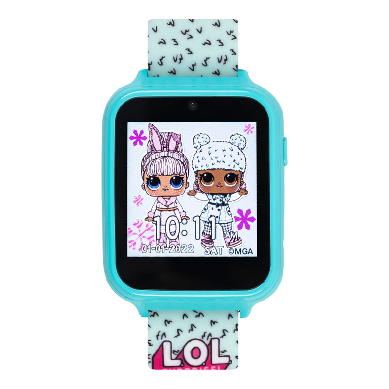 Accutime Kids LOL Surprise Light Blue Educational Touchscreen Smart Watch Toy for Girls, Boys, Toddlers - Selfie Cam, Learning Games, Alarm, Calculator, Pedometer & More (Model: LOL4299AZ) - BeesActive Australia