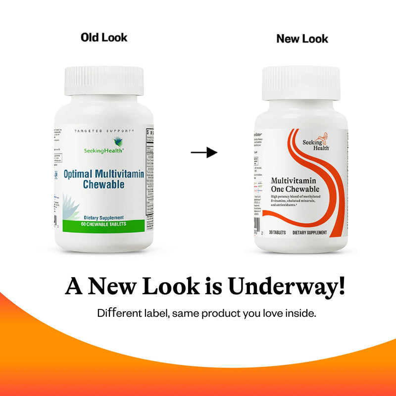 Seeking Health Optimal Multivitamin Chewable - Immune Support Supplement with L-5-MTHF, Vitamin B12 & Vitamin D3 - Multivitamin with Antioxidant Ingredients for Energy Production Support - 30 Tablets