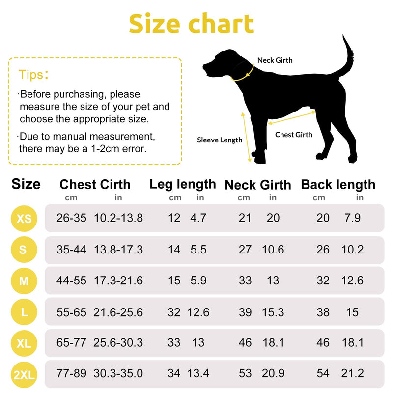 CITÉTOILE Dog Bodysuit After Surgery, Wound Protection Suits for Dogs with Leg, Front Leg Protection for Injury Dogs, Anti-Wound Licking Surgery Body Dogs, E-Collar Alternative, Grey, XXL - BeesActive Australia