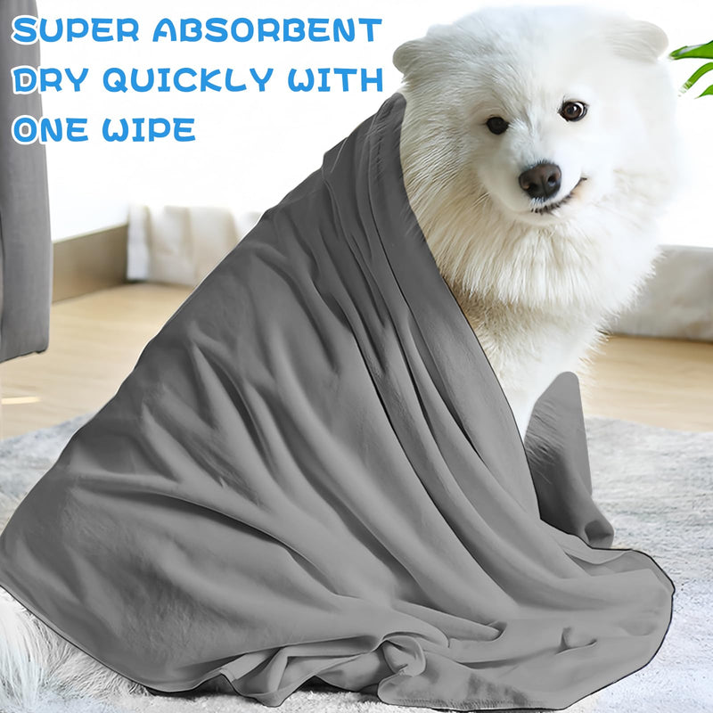 BORDEAG Pack of 4 dog towels, quick-drying pet dog towels, 80 x 40 cm dog towels, extra absorbent, microfibre towels, for large dogs, cats, small medium-sized dogs - BeesActive Australia