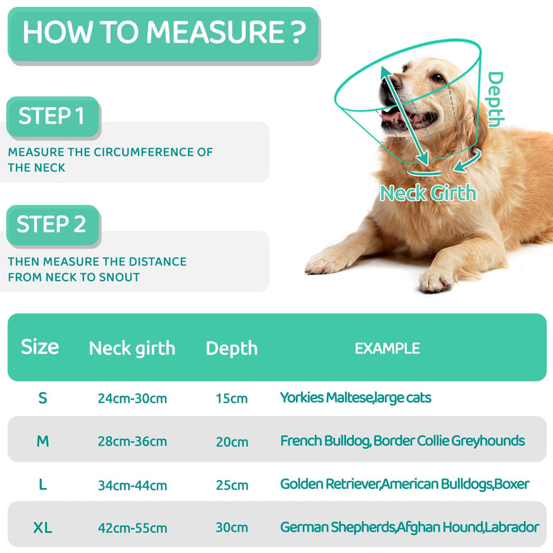 PUZAUKAL Soft Dog Collar Leak Protection Adjustable Dog Neck Brace Comfortable Protective Dog Collar Leak Protection Dog Neck Brace After Surgery Bite Prevention Teal (L) L - BeesActive Australia