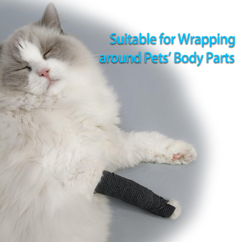 15 rolls of self-adhesive bandage, 5 cm x 4.5 m, non-woven plaster roll, bandage material for humans and animals, elastic bandage, fixing bandage, self-adhesive bandage for sports, pets (blue), 15 rolls blue - BeesActive Australia