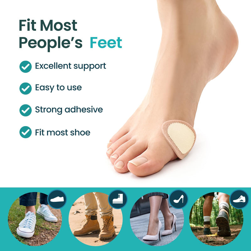Corn Pads for Feet - 24 Count - Premium Felt Callus Cushions with Medical Adhesive - All-Day Pain Relief for Toes, Heels & Ball of Foot - Multi-Size, Beige Multi-size（Pack of 24）