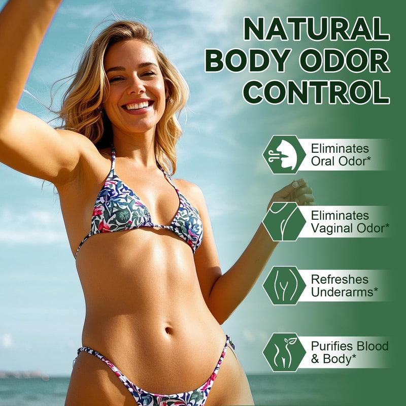 Chlorophyll Body Deodorizing Supplement, Chlorophyll Capsules with Parsley & Peppermint, Probiotic, Green Tea, Jerusalem Artichoke, Prebiotic, Supports Fresh Breath & Whole-Body Freshness, 120 Caps 120 Count (Pack of 1) - BeesActive Australia