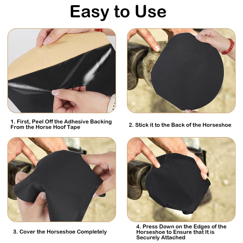 AQQHSAIN Horse Hoof Tape Strong Sticky Hoof Wraps Breathable Magic Cushion Foot Hoof for Horses Packing Additional Protection (12) 12