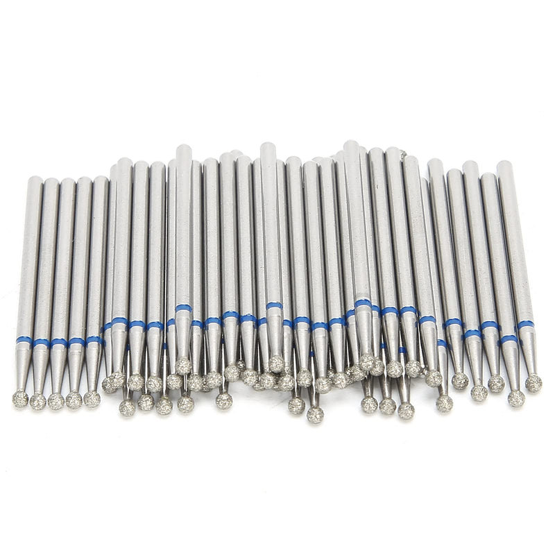 Practical Nail Drill Bits, 50Pcs Nail Polishing Grind Head Replacement Accessory Manicure Tool For Acrylic Gel Nails Cuticle Clean Pedicure (M2-2.3mm)