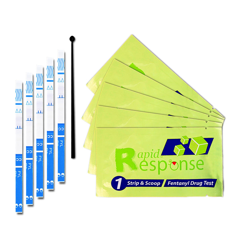 Rapid Response 2.0 Fentanyl Test Strips-5 Pack – Upgraded Drug Testing Kit with Micro Scoop – Fewer Cross-Reactions – Fast & Accurate Harm Reduction Tool for Overdose Prevention Pack of 5 - BeesActive Australia