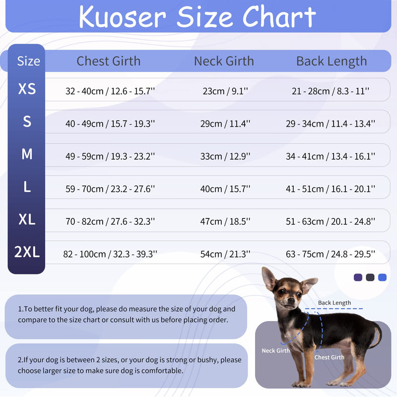 Kuoser Hundebody Nach Op, Hundebody Nach Kastration Rüde, Hundebody Nach Op Hündin,Atmungsaktive Body Hund Katzenbody Nach Op,Anti-Wundlecken Anzug Hund,E-Halsband Alternative Nach Hund Body Operation M(Zurück:34-41cm;Brust:49-59cm) Königsblau - BeesActive Australia