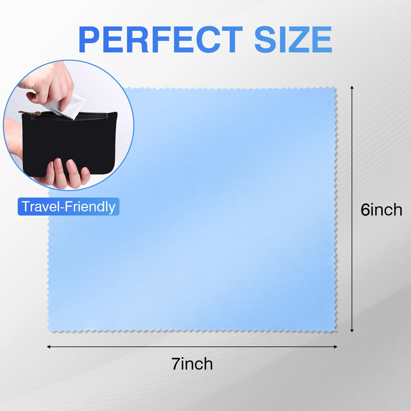 60-Pack Microfiber Cleaning Cloths for Glasses, 6x7 Inch Premium Lens Cleaning Cloth for Screens, Cameras, Eyeglasses, Cell Phone, LCD TV ScreensÔºåBlackÔºåGrey and Light Blue BlackÔºågreyÔºåblue