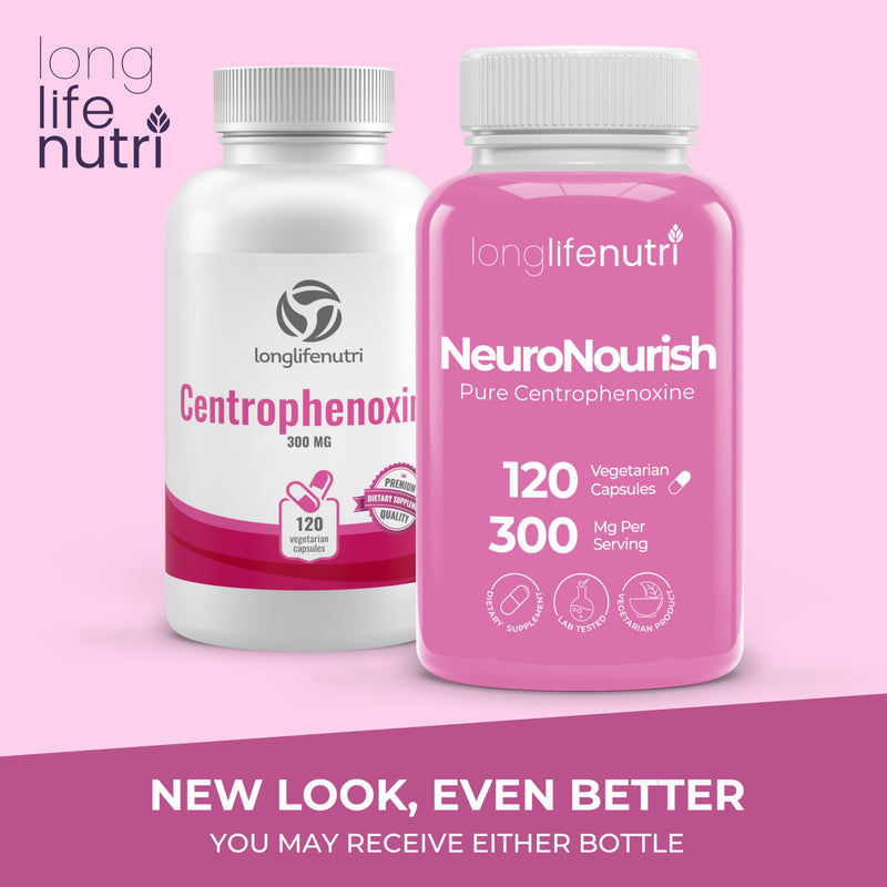 NeuroNourish (Centrophenoxine) 300mg - 120 Vegetarian Capsules, 4-Month Supply, Natural Nootropic for Strengthening Memory, Focus, & Cognitive Function, GMP Certified, Made in USA 120 Count (Pack of 1)