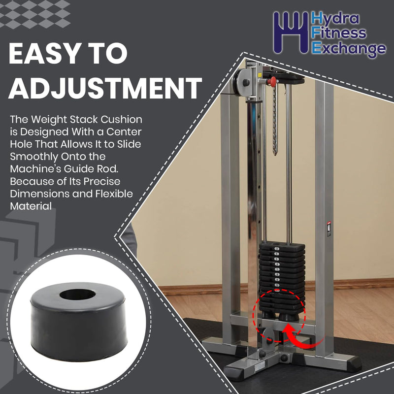 Weight Stack Guide Rod Spacer Cushion 3108001 for Home Gym Fitness Equipment - Durable High-Density Rubber for Exercise Equipment, Impact & Noise Reduction, Life Fitness Compatible