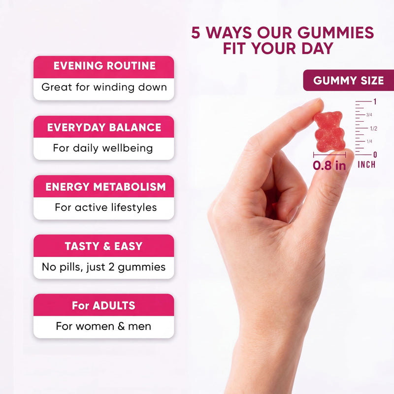 Magnesium Glycinate Gummies 400mg Sugar Free - High Absorption Magnesium Supplement with Vitamin D & B6 for Stress Relief, Calm Sleep & Leg Cramps Support - Vegan Chewable for Women and Men