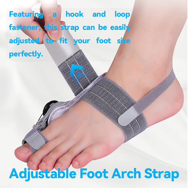 Bunion Corrector for Man and Women Big Toe, Adjustable Bunion Splint for Bunion Fix ，Orthopedic Toe Straightener with Anti-slip Heel Strap and Silicone Pad
