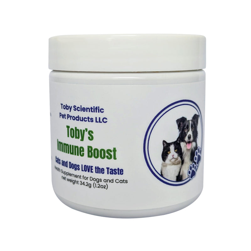 Toby's Immune Boost - Easy to Administer Tasty Powder for All Dogs and Cats - Methylcobalamin B12 for Nerve and Anti-Inflammatory Support - D-Mannose for Urinary and UTI Health - They Love The Taste!