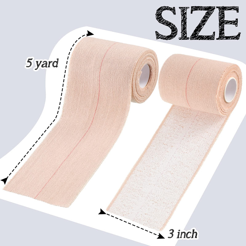 Tondiamo 8 Rolls Elastic Tape Adhesive Elastic Tape Self Adhesive Bandages Wrap Flexible Stretch Bandages Athletic Sports Skin Strips for Sports Ankle, Knee and Wrist Animal Pets(3 Inch X 5 Yard) 3 Inch x 5 Yard - BeesActive Australia