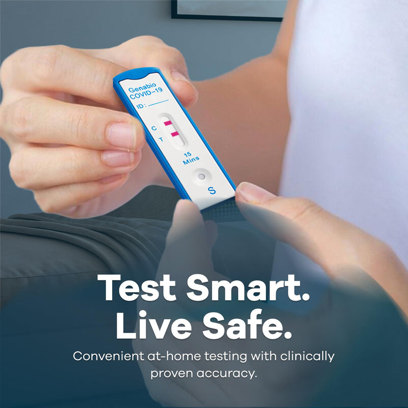 Genabio COVID-19 Antigen Rapid Self-Test Kit (2 Pack) – FDA EUA Authorized | 15-Minute At-Home Results | OTC Nasal Swab – Ages 2+ (1 Pack, 2 Tests) 1 Pack-2 Tests