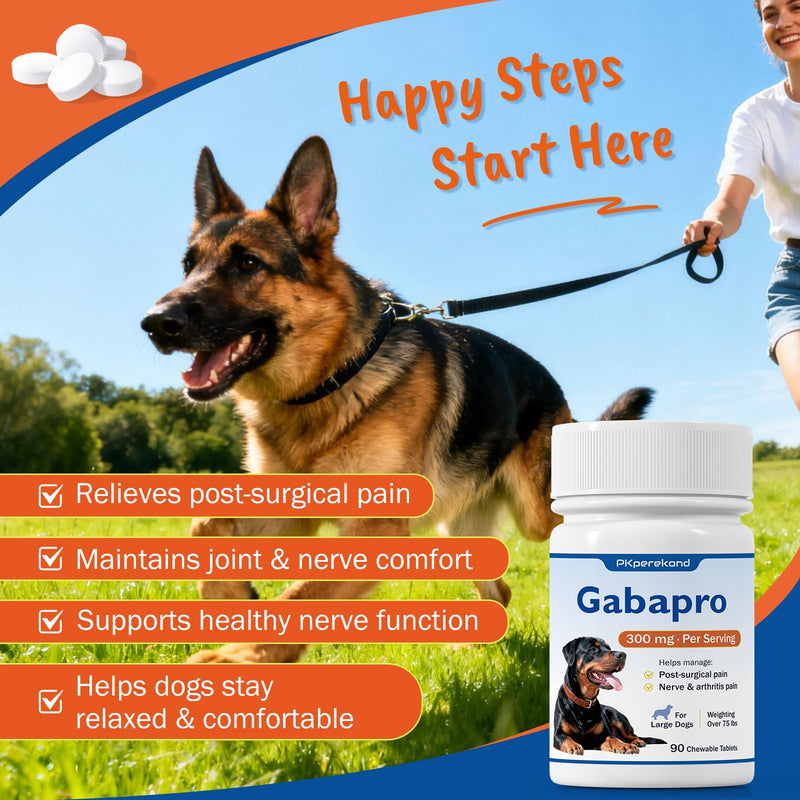 for Large Dogs, 300mg, Hip and Joint Support, Arthritis Comfort for Senior Dogs, Over 75 lbs, 90 Tablets