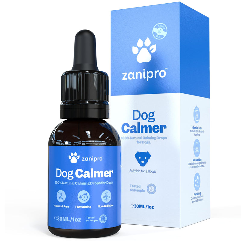 Valerian Dog Calming Drops 30ml – Natural Dog Anxiety Relief Supplement with Ashwagandha & Magnesium, Use for Stress, Separation, Fireworks, Travel & Relaxation Support for Dogs
