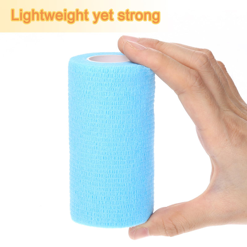 MECCANIXITY Elastic Cohesive Bandage Wrap Breathable Self Adhesive Athletic Tape Roll Black for Sports Wrist Ankle Support Gray 4 Inch x 5 Yards - BeesActive Australia