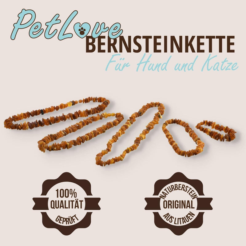 PetLove Amber Necklace Extension for Dogs • 100% Baltic Amber • Collar for Dogs & Cats • Length: 3cm - BeesActive Australia