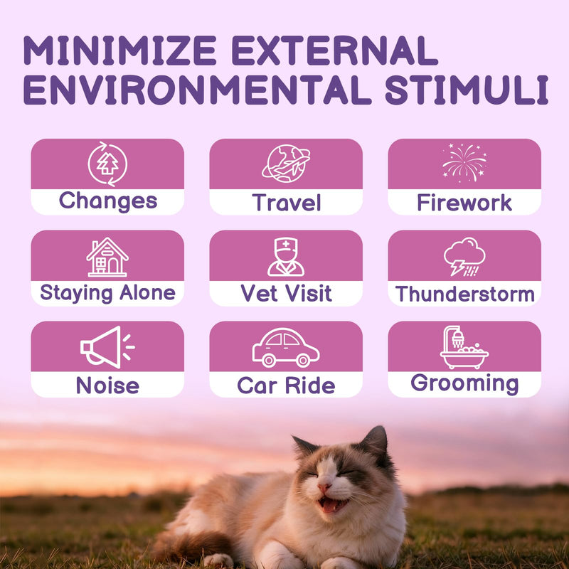 Cat Calming Pheromone Spray - Cat Calming Spray - Reduce Scratching, Fighting, Peeing, Marking - Cat Anxiety & Stress Relief - for Home, Travel, Vet Visits - with Cat Pheromone & Natural Ingredients