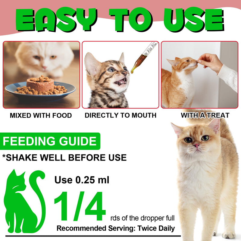 Cat Urinary Tract Infection Treatment Drops, 2 FL oz Cat UTI Healing Drops with Cranberry Extract Supports Bladder, Kidney Stone, Prevention of Incontinence in Urinary Health for Cats - BeesActive Australia