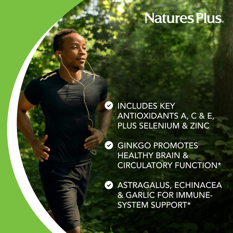 NaturesPlus Commando 2000 - 60 Tablets - Antioxidant Protection - Supports Brain, Circulatory Function & Immune System - Vegetarian, Gluten Free - 30 Servings 60 Vegetarian Tablets