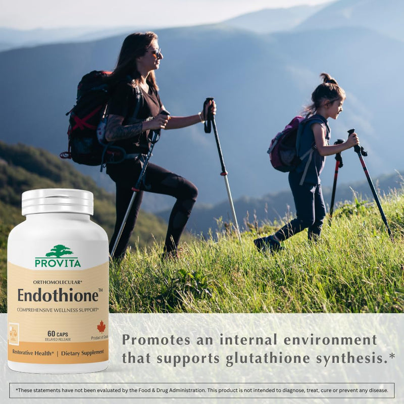 PROVITA Endothione | Glutathione Booster | Supports Natural L-Glutathione Production | Precursors with Zinc, Selenium & Probiotic | Detox Support | Immune Health | Liver Function | 60 Veg Capsules
