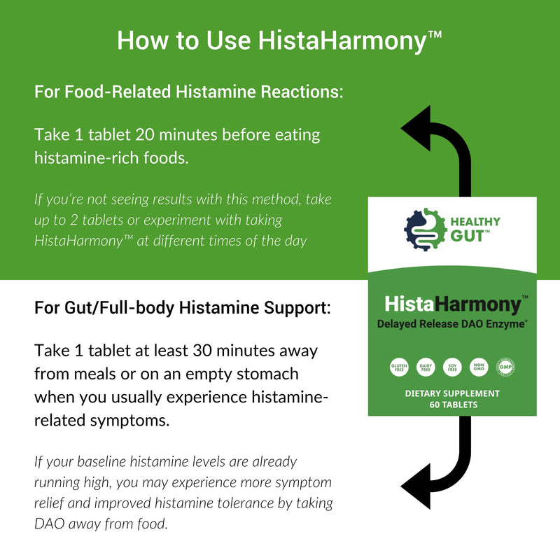 HistaHarmony | Delayed Release DAO Diamine Oxidase Histamine Support Enzyme | 30,000 HDU | 60 Servings - BeesActive Australia