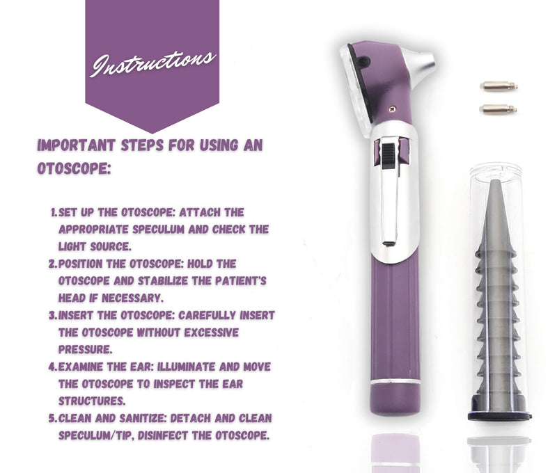 Radiance Otoscope - Ear Scope with LED Light and Speculum for Ear Examination and Diagnosis - Ideal for Professional use - Lifetime Warranty - BeesActive Australia