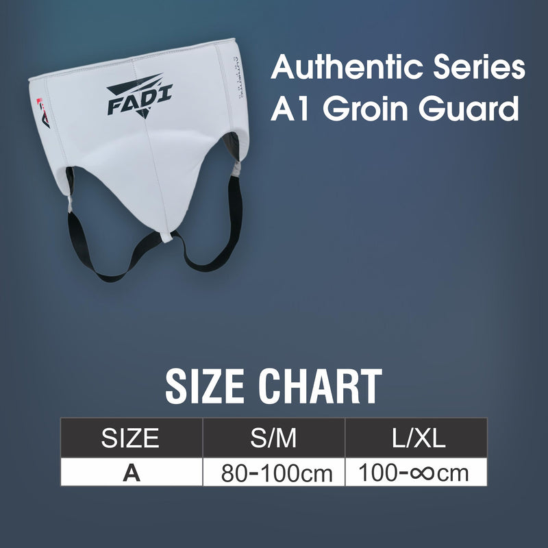 Authentic Series A1 Cowhide Leather Groin Protector - Groin Guard with Protective Cup for Boxing, Muay Thai, Kickboxing, MMA Training, Karate, Taekwondo White Medium - BeesActive Australia