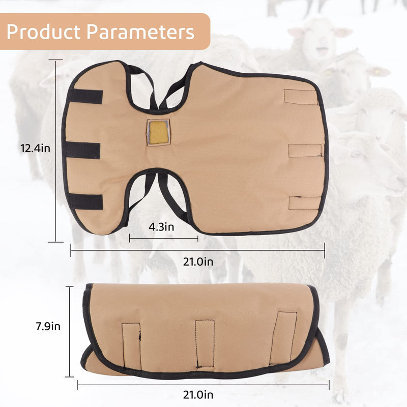 2 Pcs Goat Blanket Goat Blankets for Cold Weather Mini Horse Blanket Goat Coats for Winter Goat Supplies Goat Blankets Sheep Blanket S Brown S-2PCS - BeesActive Australia