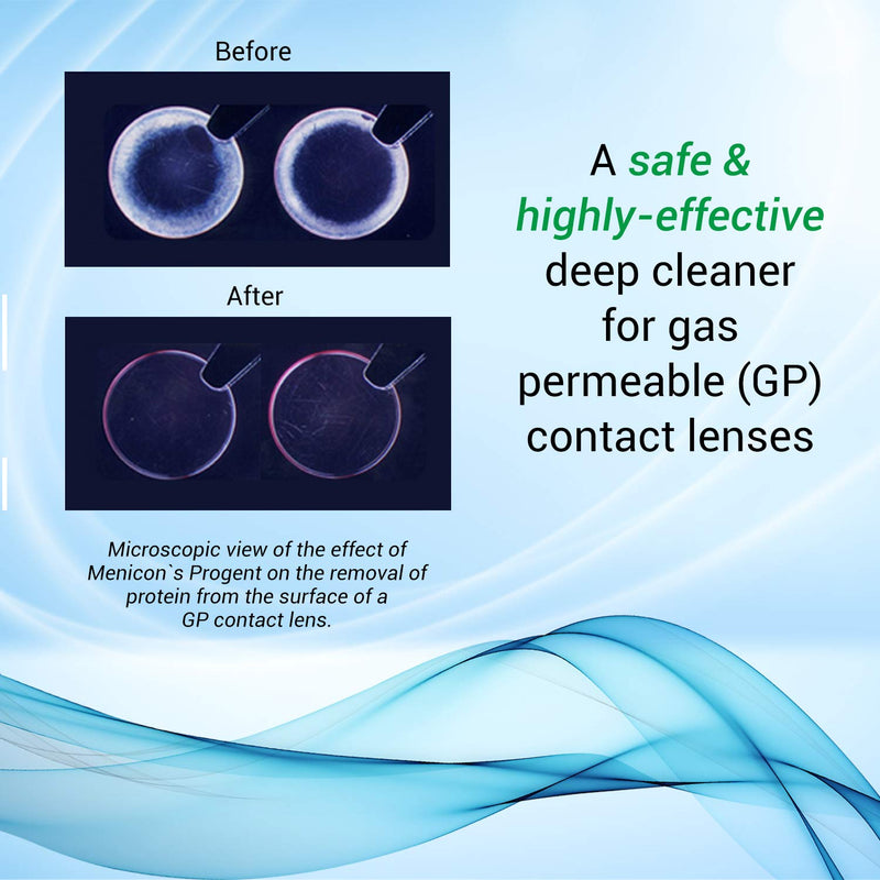 Menicon Progent Biweekly Contact Lens Cleaner - Removes Protein (7 Treatments)