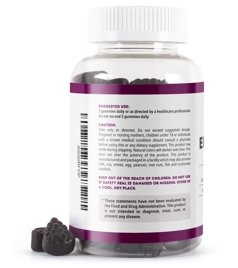 Kate Naturals Elderberry Gummies with Vitamin C and Zinc for Adults & Kids. Tasty Sambucus Elderberry Gummies for Immune Support (90 Gummies, 45 Day Supply) | Sambucus Elderberry Gummy with Vitamin C and Zinc for Immune Support, Tasty for Adults & Kids