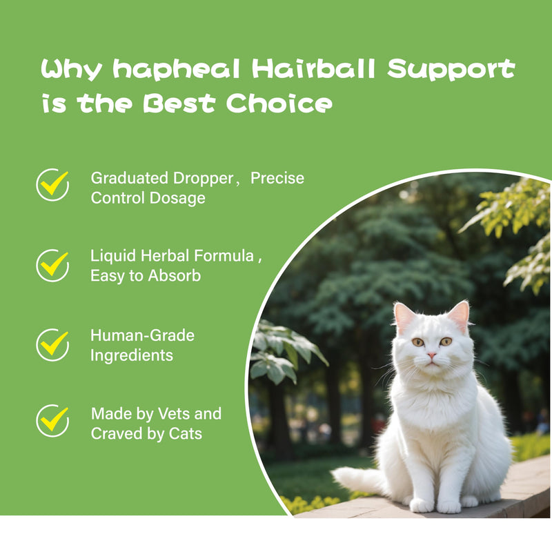 Cat Hairball Support Drops, Digestive Aid, Furball Treatment, Hairball Cat Treats for Skin & Coat, Digestion, Nutrient Absorption(1PACK) 1 PACK