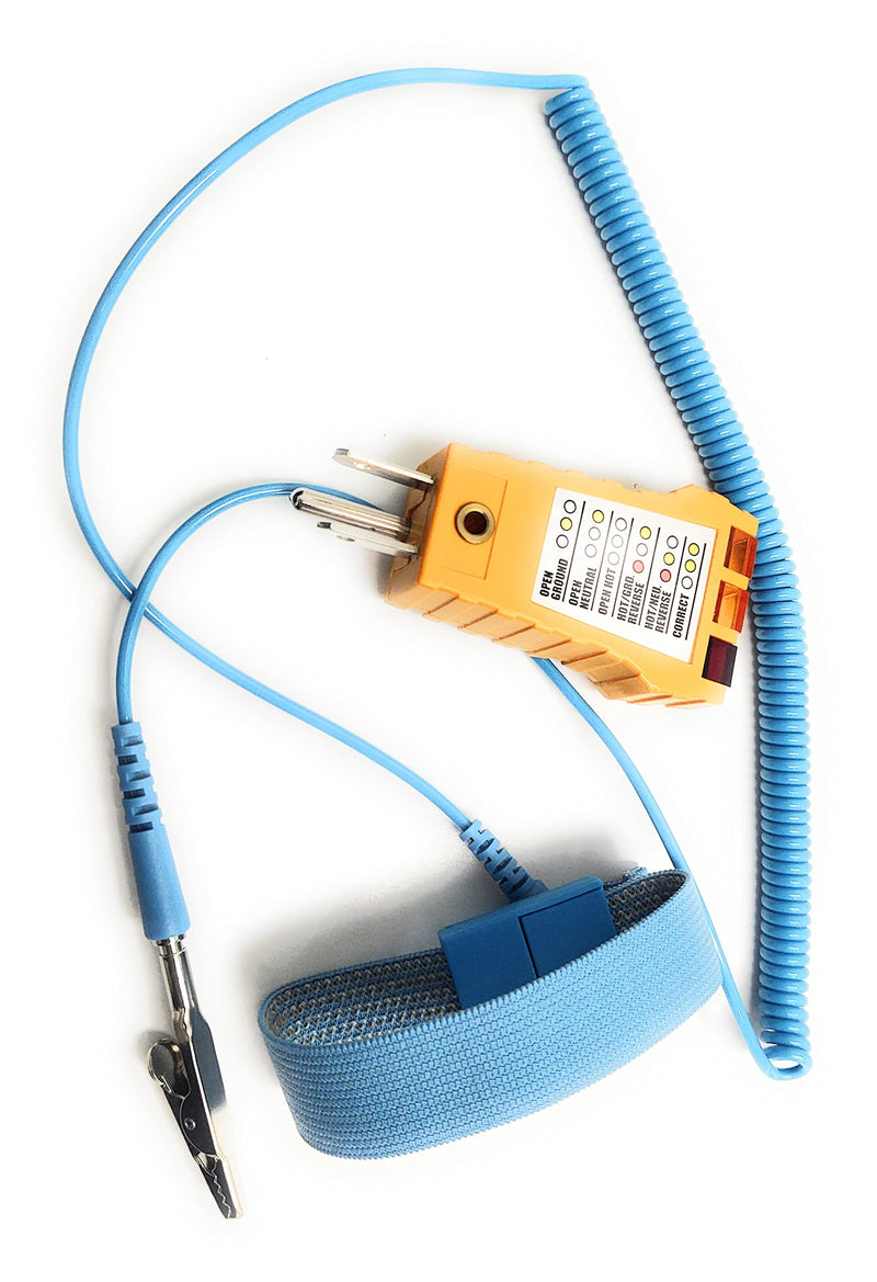 ESD Ground Point & Outlet Circuit Tester, ESD Grounding Wristband for Controlling Static Electricity (1 Set) (STI-61-038) - BeesActive Australia