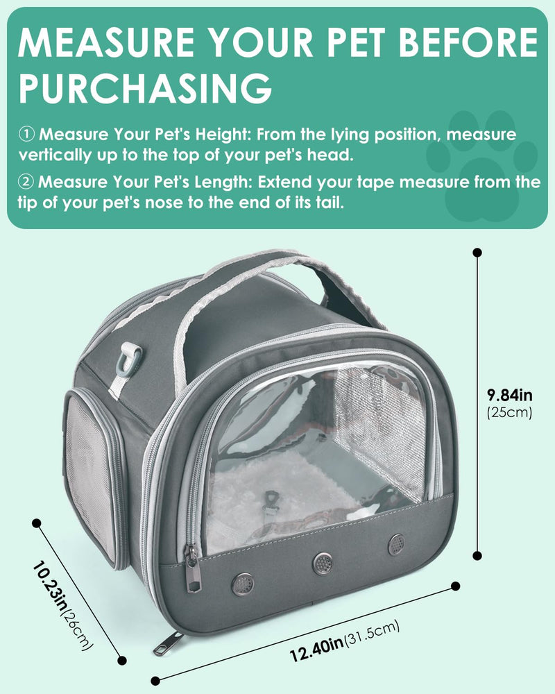 ERKOON Transport Box Rabbit Small Animal Pet Carrier Bag Guinea Pig Carrier Bag (Grey) - BeesActive Australia