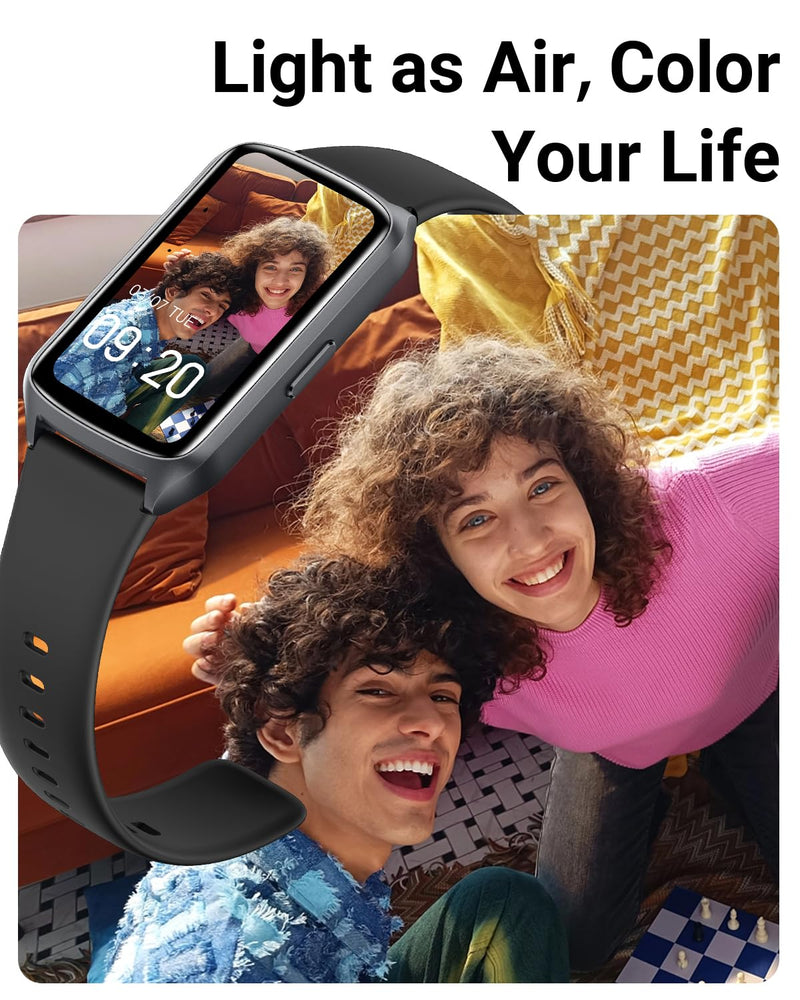 Health Fitness Tracker with 24/7 Heart Rate, Blood Oxygen, Blood Pressure, Sleep Tracker, 5ATM Waterproof Activity Trackers with Step Tracker, Pedometer (S & L Bands Included) Spaceblack