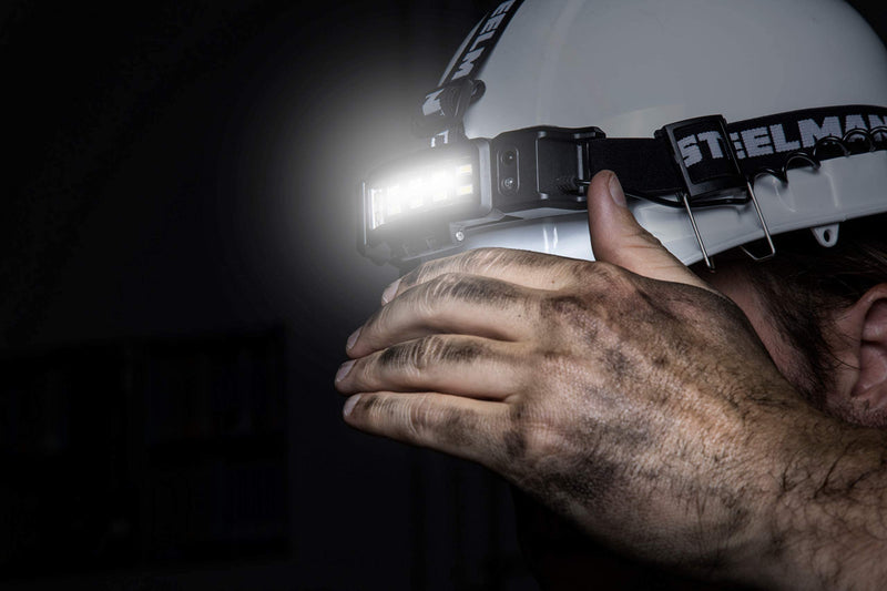 Steelman Slim Profile Rechargeable LED Motion-Activated Headlamp, 250-Lumen, 3 Brightness Settings, 20-Meter Range, Water-Resistant 250-Lumen LED Motion