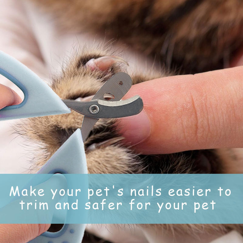 Claw scissors cat scissors great for beginners, nail clippers for cats, claw scissors cats with protection, safety stainless steel cat nail cutter for small dogs puppies cats with file cat claw cutter - BeesActive Australia