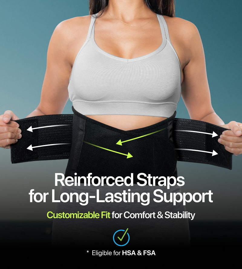 Plus Size Lower Back Brace 4XL - The Most Effective Back Pain Relief for Men & Women, Adjustable Lumbar Support Belt for Injury Prevention, Sciatica, Scoliosis, Herniated Disc Back Belt
