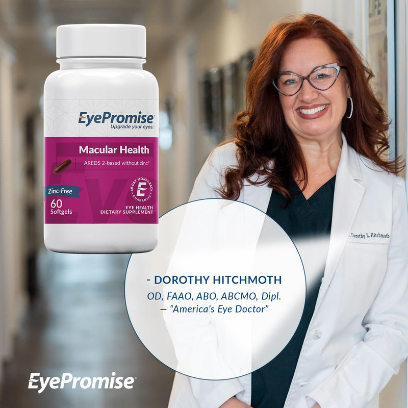EyePromise Macular Health Eye Vitamin | 60 Softgel Capsules with No Zinc, Containing Lutein, Vitamin C, D, E, Omega-3 Fish Oil, and Zeaxanthin | - BeesActive Australia