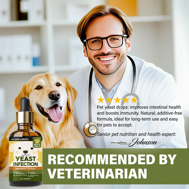 Yeast Infection Treatment for Dogs, Effective Dog Ear Infection Treatment, Natural Ingredients, for Relieve Allergies and Itching, Improves Pet Coat & Skin,60ML - BeesActive Australia