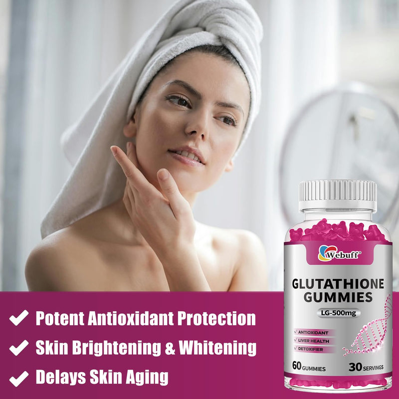 Glutathione Gummies with Collagen 500mg, 60 Count 1 Count (Pack of 60)