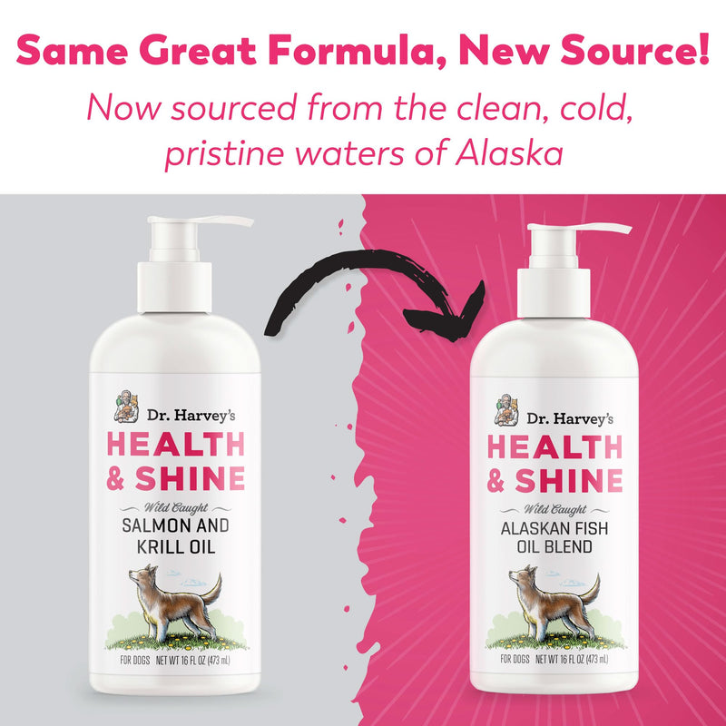 Dr. Harvey's Health & Shine Alaskan Fish Oil Blend for Dogs - Supports Healthy Heart, Brain, and Eyes (16 fl. oz.) - BeesActive Australia